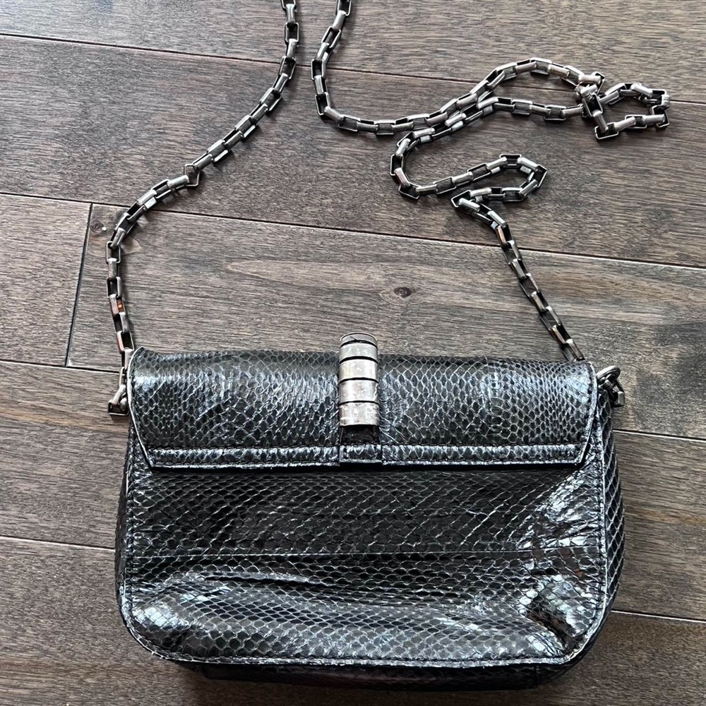 Isabel marant black leather python bag - Picture 6 of 7